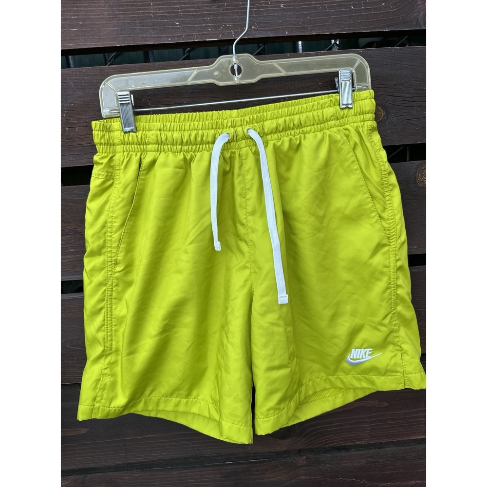 Nike Essential Club Woven Flow‎ Lined Shorts Bright Green Size Small